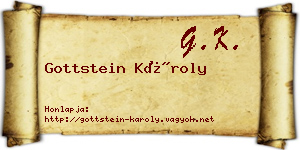 Gottstein Károly névjegykártya